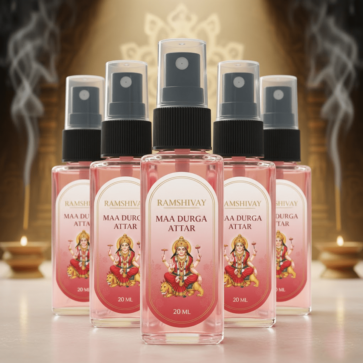 Maa Durga Spray Attar - 20ml (Pack of 5) Floral Fragrance for Puja – Ramshivay - Ramshivay
