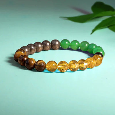 Money Magnet Bracelet (8mm) with Lab-Certified Gemstones for Wealth & Growth – Ramshivay