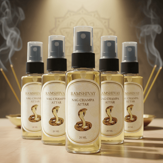 Nag Champa Spray Attar - 20ml (Pack of 5) Floral Fragrance for Puja – Ramshivay - Ramshivay