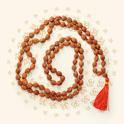 Natural 2 Mukhi Rudraksha Mala 108+1 Beads for Emotional Balance – Ramshivay