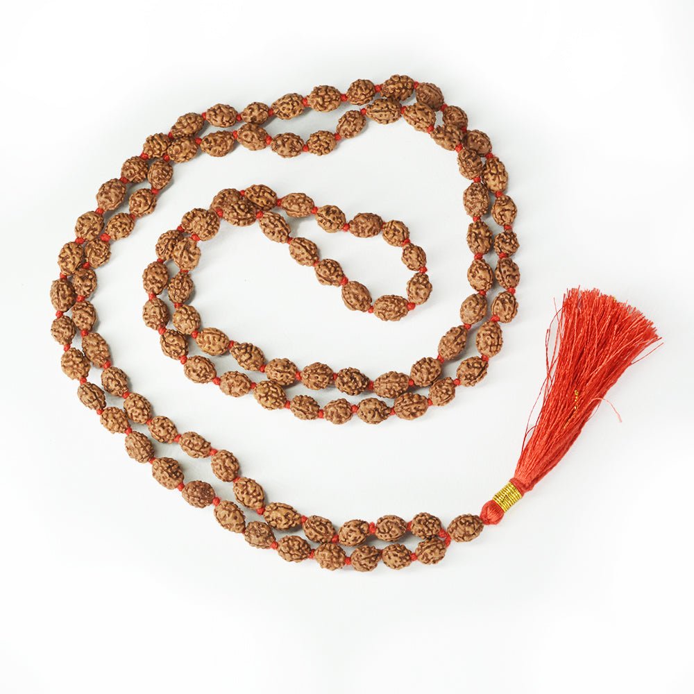 Natural 3 Mukhi Rudraksha Mala with Lab Certificate | Ideal for Boosting Self - Confidence & Removing Past Karmas – Ramshivay - Ramshivay