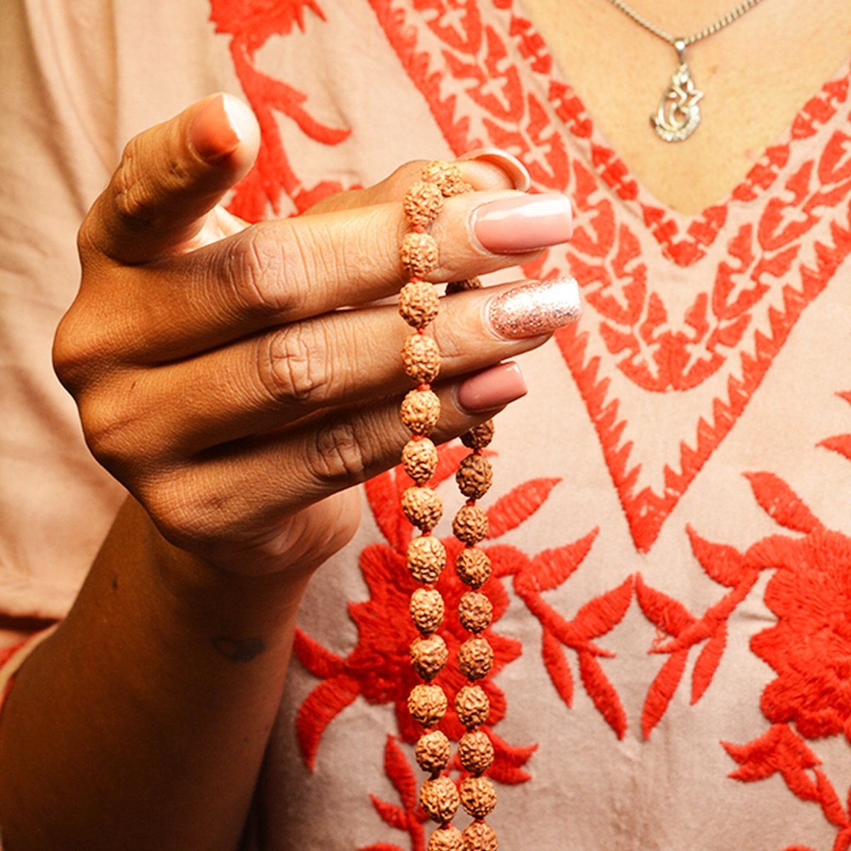 Natural 4 Mukhi Rudraksha Mala with Lab Certificate | Enhances Knowledge & Communication – Ramshivay - Ramshivay