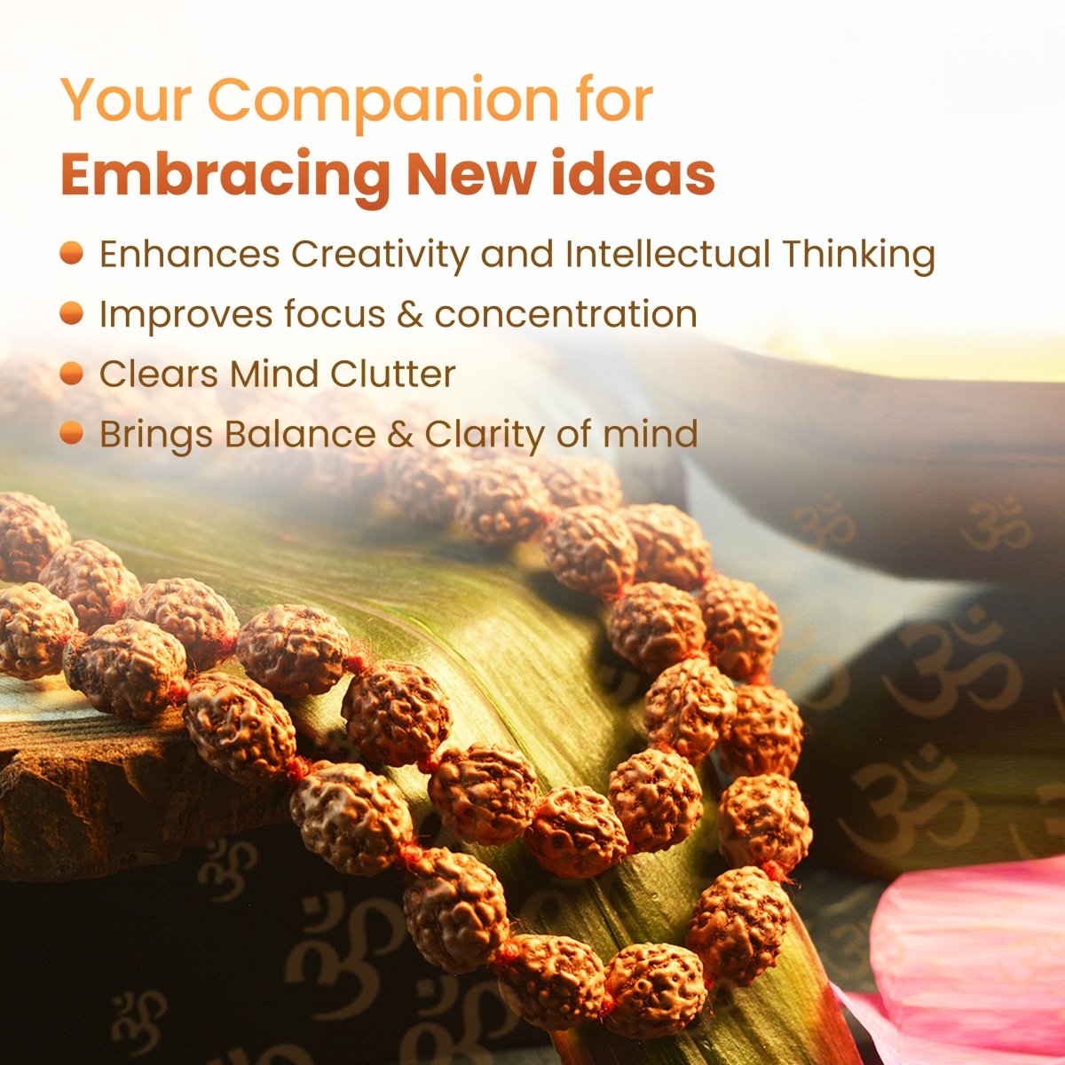 Natural 4 Mukhi Rudraksha Mala with Lab Certificate | Enhances Knowledge & Communication – Ramshivay - Ramshivay