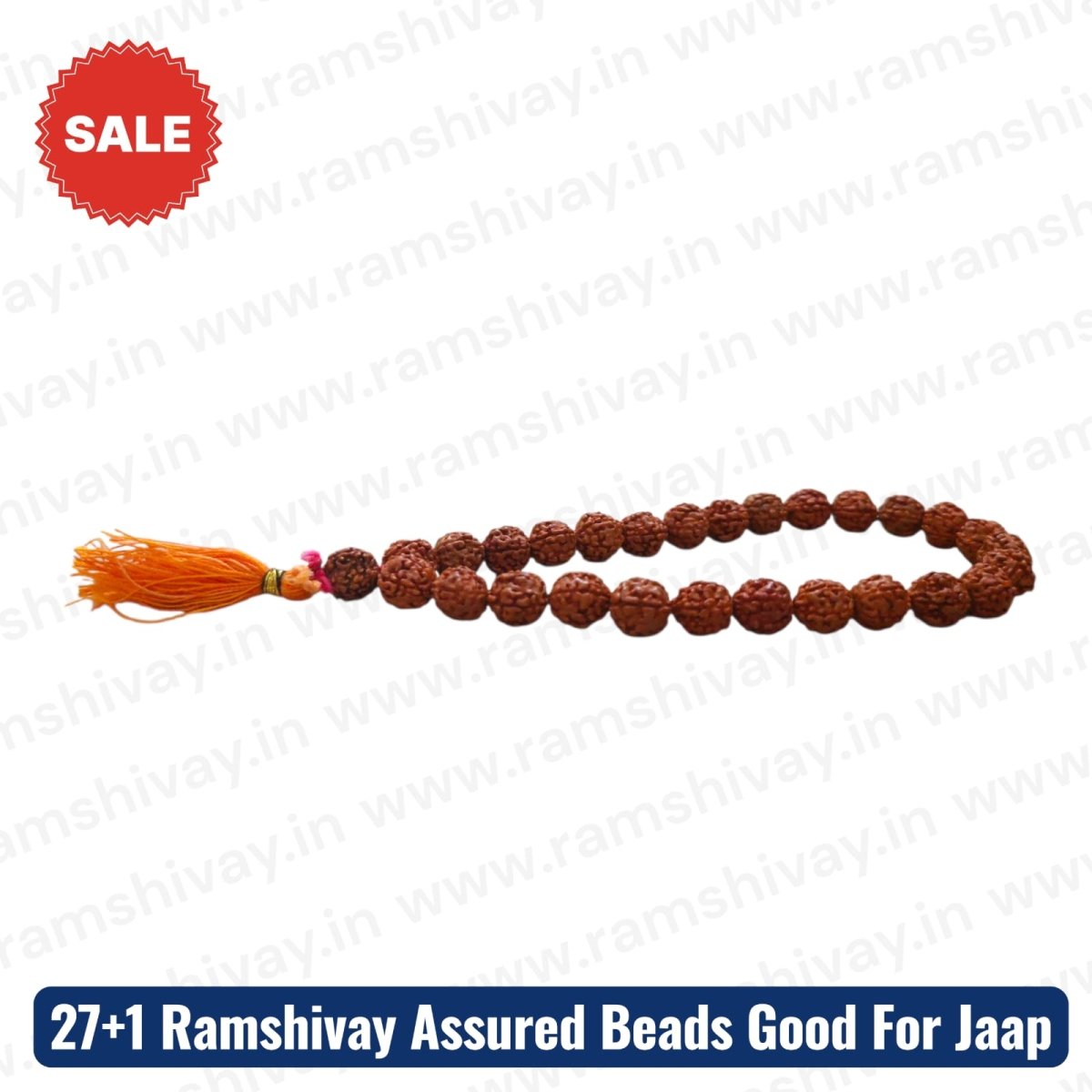 Natural 5 Mukhi Rudraksha Mala 27+1 Beads – 10MM with Lab Certificate | Best for Jaap & Daily Wear – Ramshivay - Ramshivay