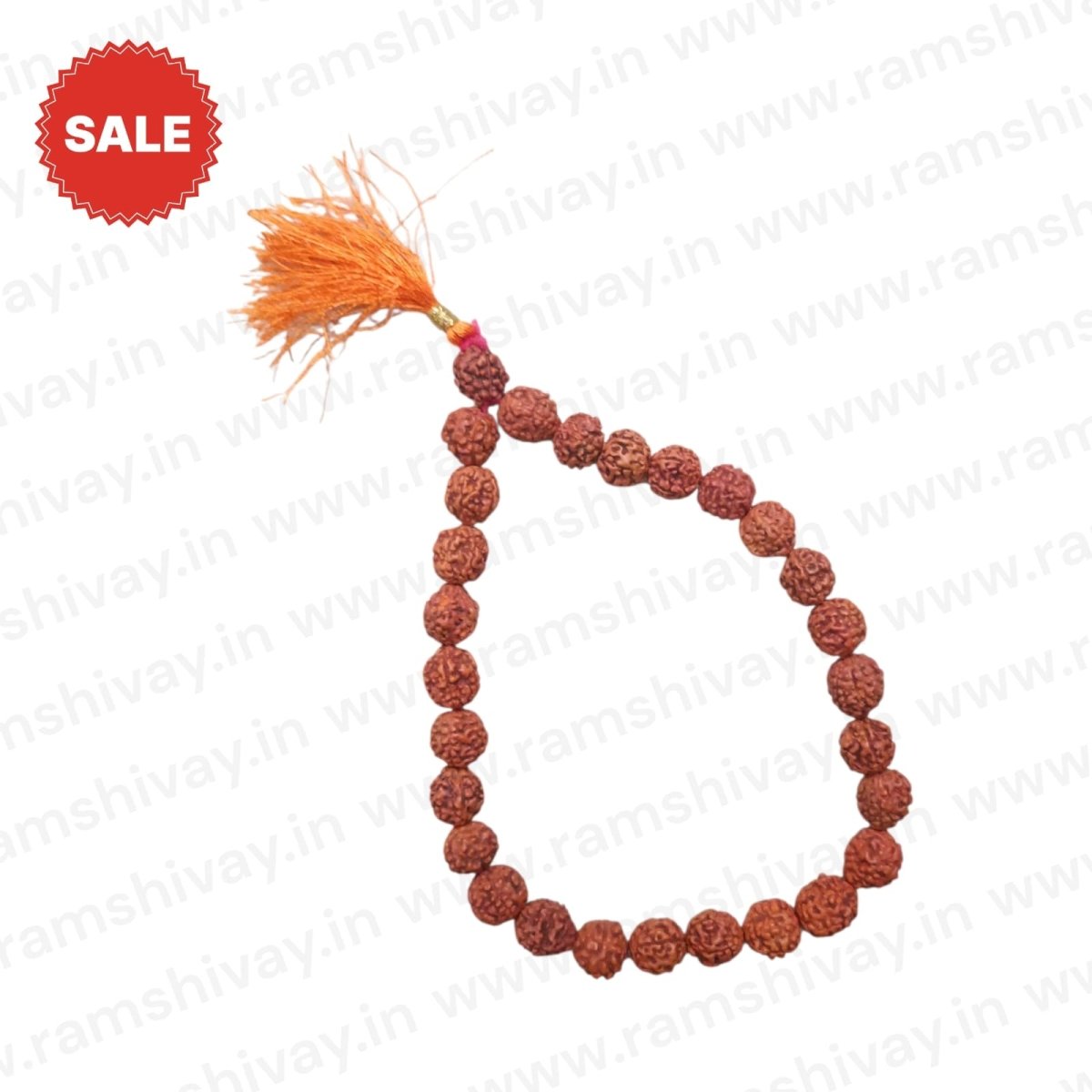Natural 5 Mukhi Rudraksha Mala 27+1 Beads – 10MM with Lab Certificate | Best for Jaap & Daily Wear – Ramshivay - Ramshivay