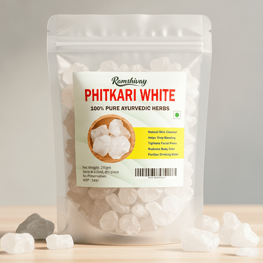 Natural Alum Stone (Fitkari) with 100% Purity | Face, Skin, Shaving, Pimples, Teeth & Water Purification – Ramshivay - Ramshivay