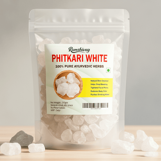 Natural Alum Stone (Fitkari) with 100% Purity | Face, Skin, Shaving, Pimples, Teeth & Water Purification – Ramshivay - Ramshivay