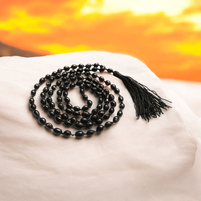 Natural Black Gunja Mala with Lab Certificate for Protection – Ramshivay