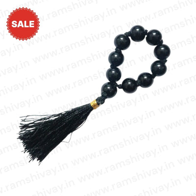 Natural Black Hakik Finger Mala 9+1 Beads with Lab Certificate for Jaap – Ramshivay