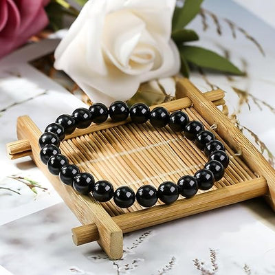 Natural Black Tourmaline Bracelet with Lab Certificate for Protection – Ramshivay