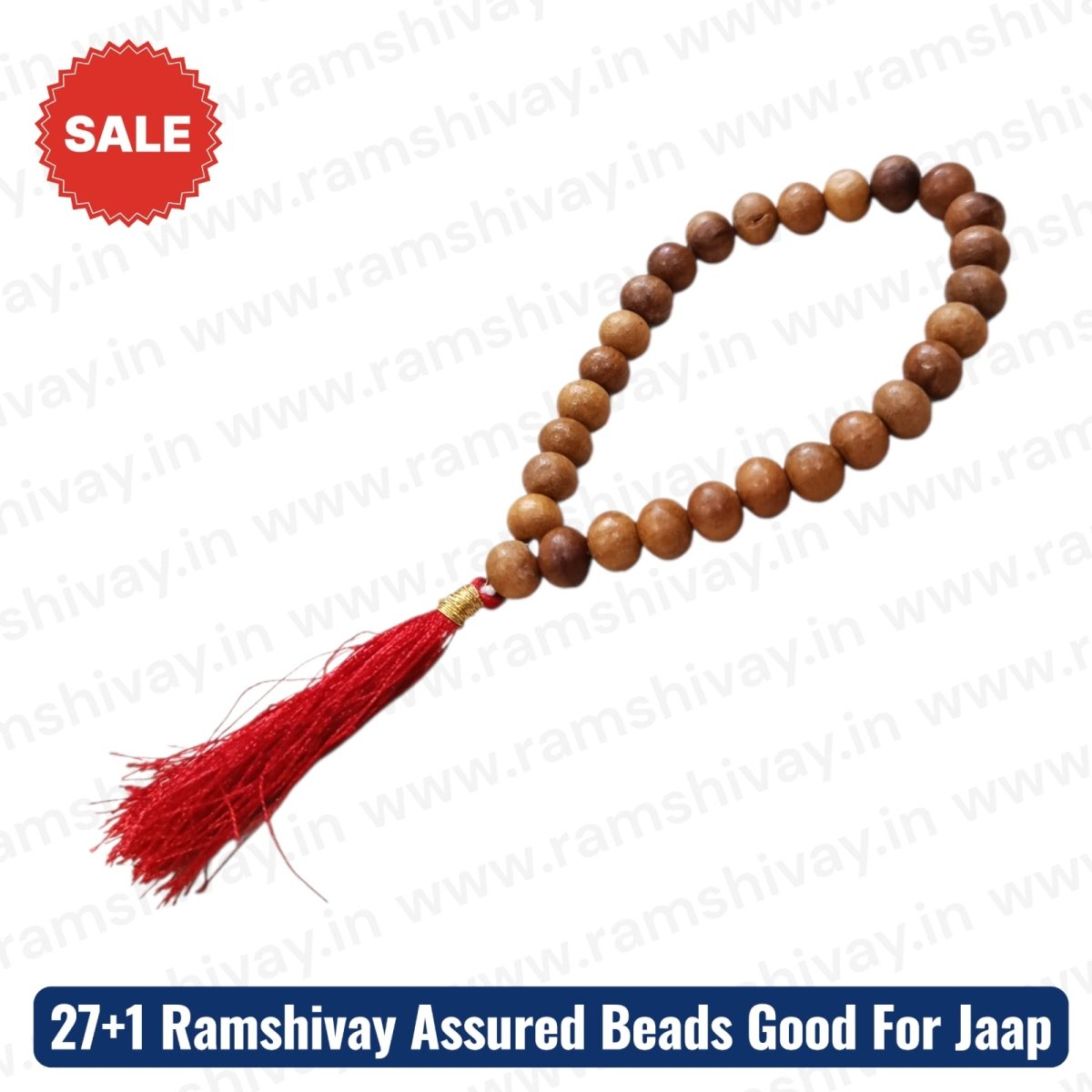 Natural Chandan Mala 27+1 Beads with Lab Certificate | 8mm for Jaap – Ramshivay - Ramshivay