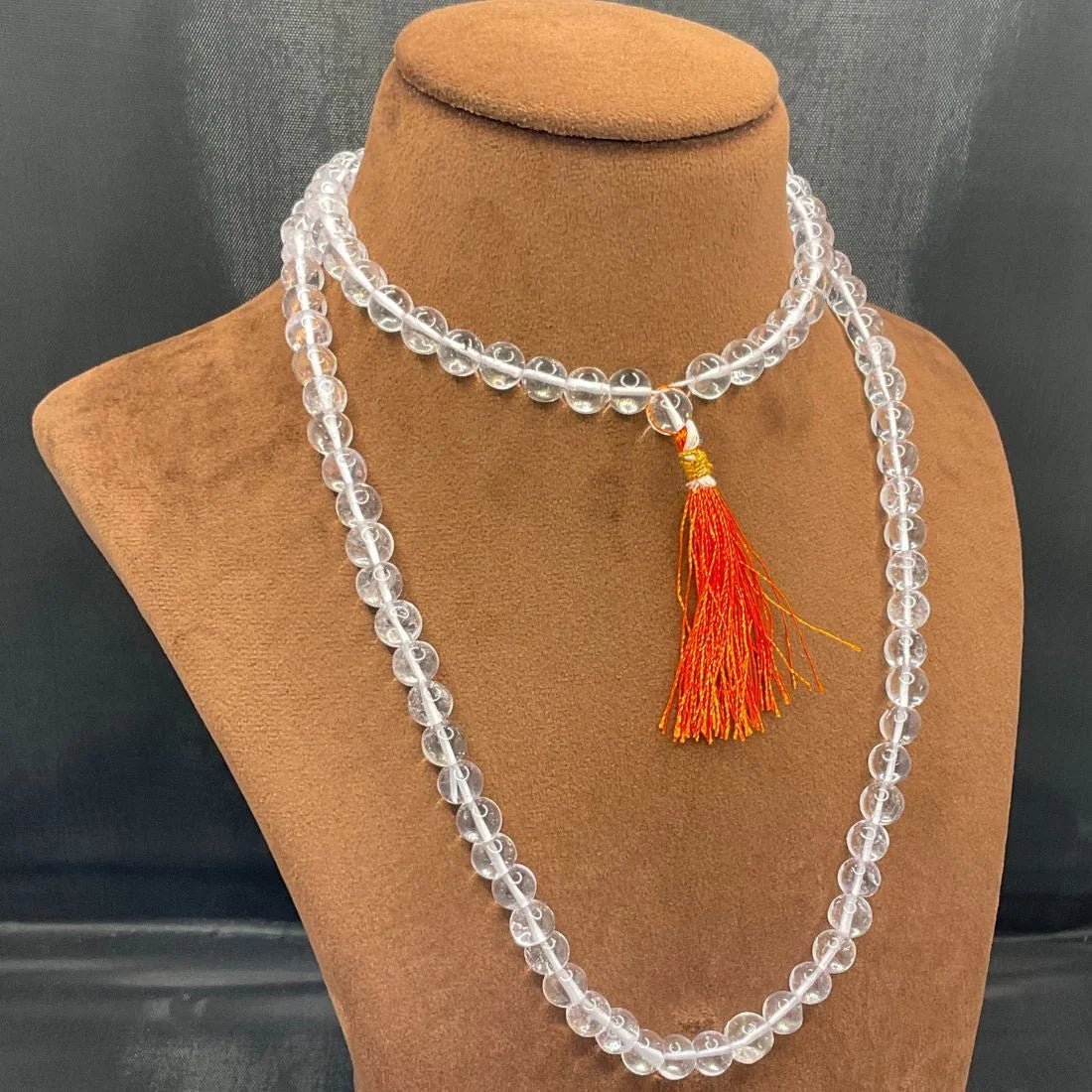 Natural Crystal Mala (Sphatik – Sphatik Mala) with 108+1 Beads 6 - 7 MM | Jaap & Wearing – Ramshivay - Ramshivay