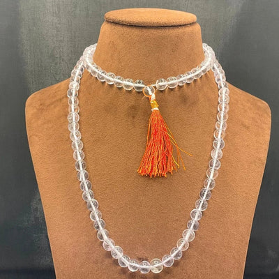 Natural Crystal Mala Sphatik 108+1 Beads 6-7 MM for Jaap & Wearing – Ramshivay