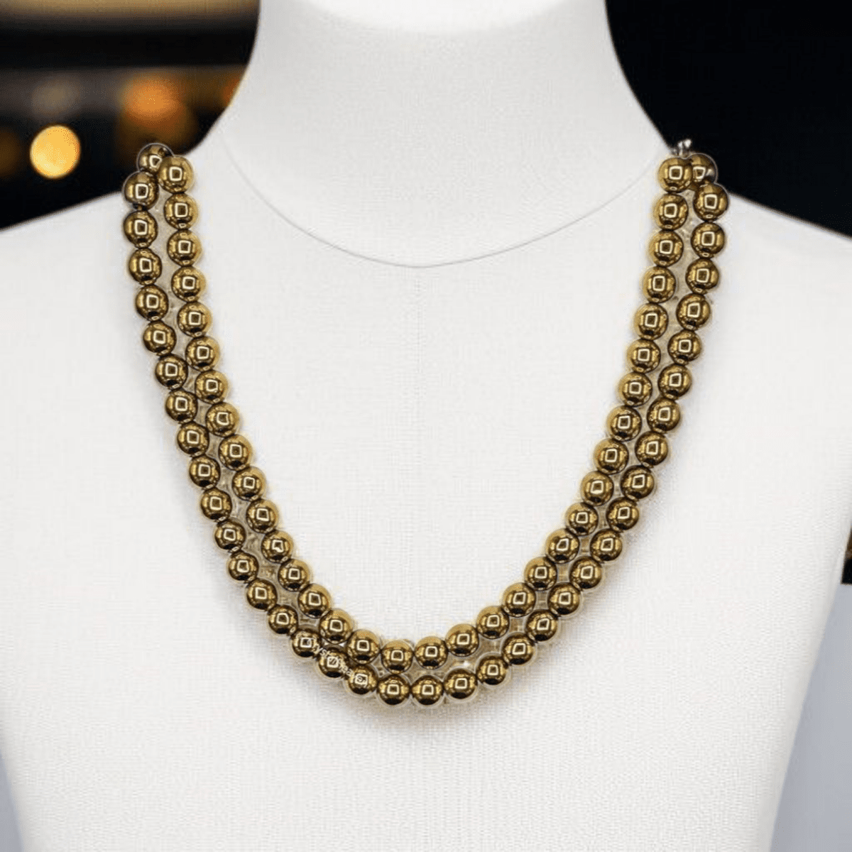 Natural Golden Pyrite Mala 108+1 Beads with Lab Certificate | 8mm Yellow Pyrite Mala for Jaap & Wearing – Ramshivay - Ramshivay