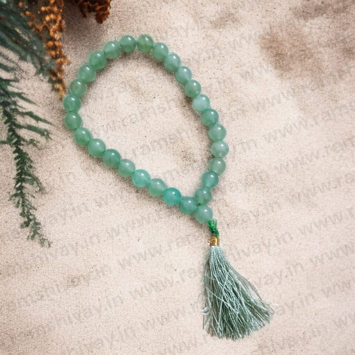 Natural Green Aventurine Mala 27+1 Beads (8mm) with Lab Certificate | Best for Jaap & Daily Meditation – Ramshivay - Ramshivay