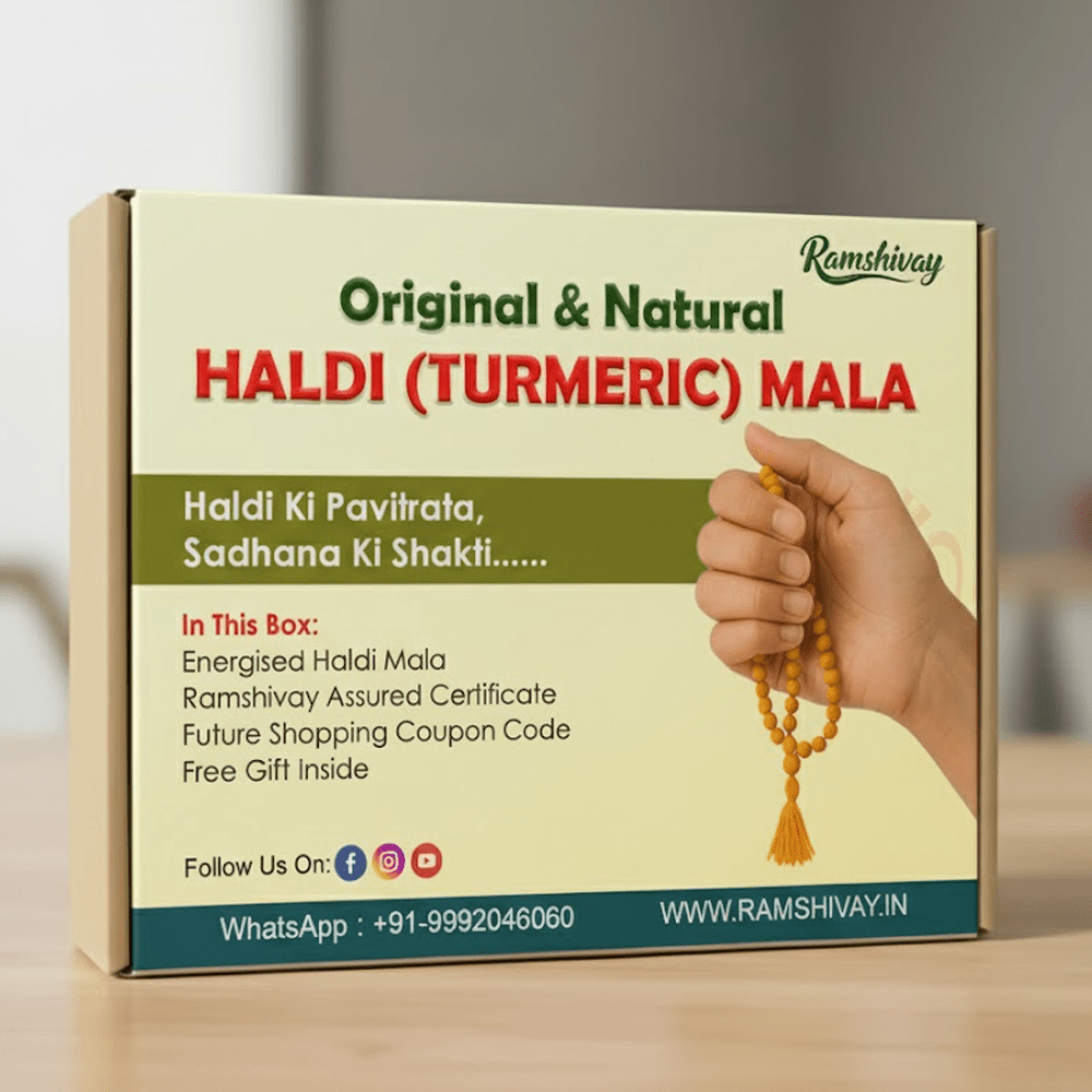 Natural Haldi Mala 108+1 Beads with Lab Certificate | Turmeric Mala for Jaap & Wear – Ramshivay - Ramshivay