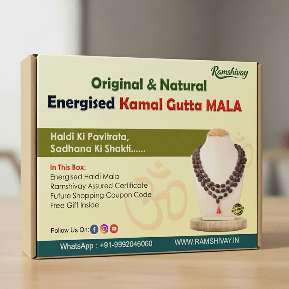 Natural Kamal Gutta Mala 108+1 Beads with Lab Certificate | Spiritual Meditation & Lakshami Mantra Jaap – Ramshivay - Ramshivay