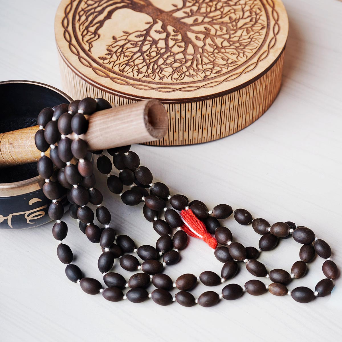 Natural Kamal Gutta Mala 108+1 Beads with Lab Certificate | Spiritual Meditation & Lakshami Mantra Jaap – Ramshivay - Ramshivay