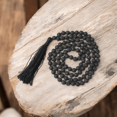 Natural Lava Stone Mala 108+1 Beads 8mm with Lab Certificate – Ramshivay