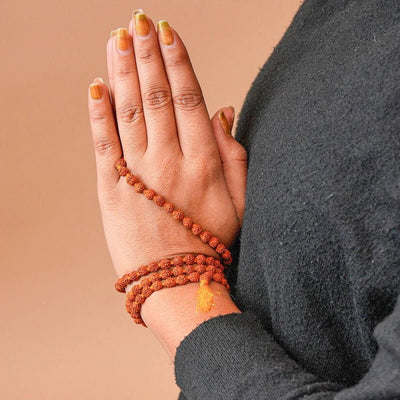 Natural 5 Mukhi Rudraksha Mala 108+1 Beads 10mm with Certificate – Ramshivay
