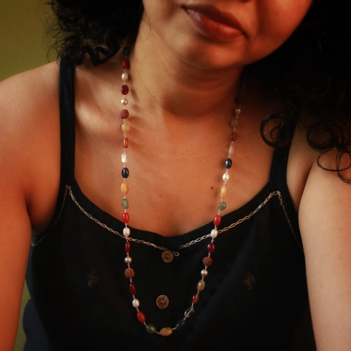 Navratan Mala for Wearing | Stylish Unisex Multi - Gemstone Mala for Daily Planetary Balance – Ramshivay - Ramshivay