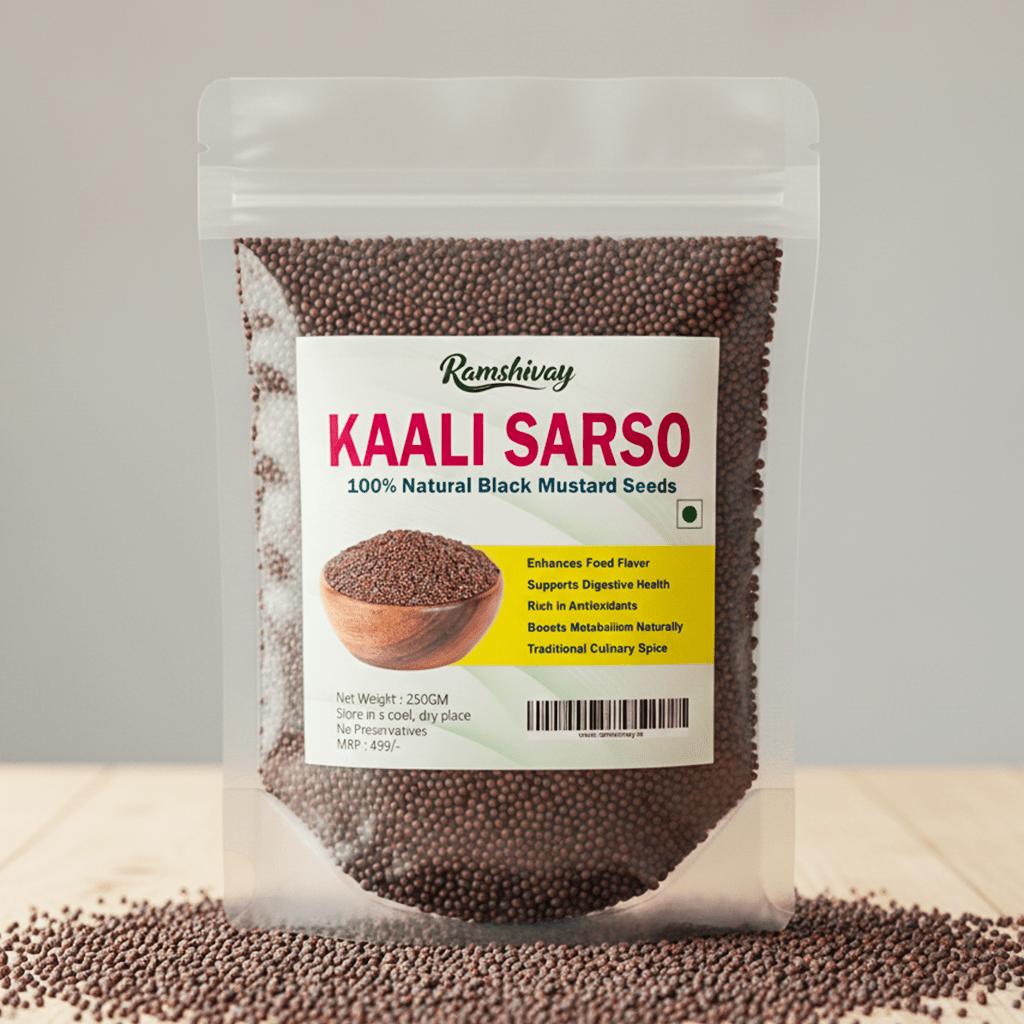 Organic Black Mustard Seeds Big with Ayurvedic Benefits | Spice, Detox & Remedies Purpose – Ramshivay - Ramshivay