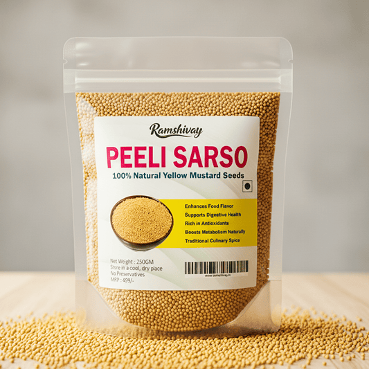 Organic Yellow Mustard Seeds with Premium Ayurvedic Purity | For Remedies, Cooking & Wellness – Ramshivay - Ramshivay