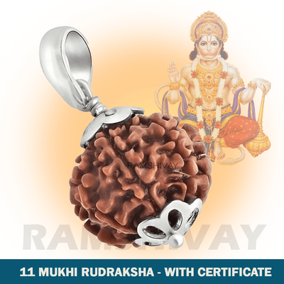 Original 11 Mukhi Rudraksha with Lab Certificate for Courage & Power – Ramshivay