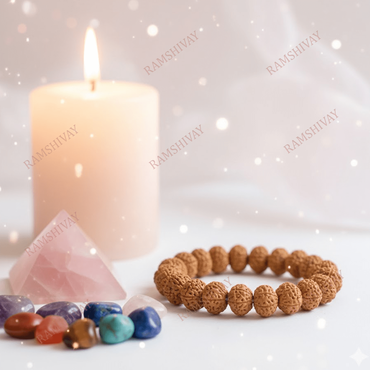 Original 6 Mukhi Nepali Rudraksha Bracelet with Lab Certificate for Wisdom – Ramshivay - Ramshivay