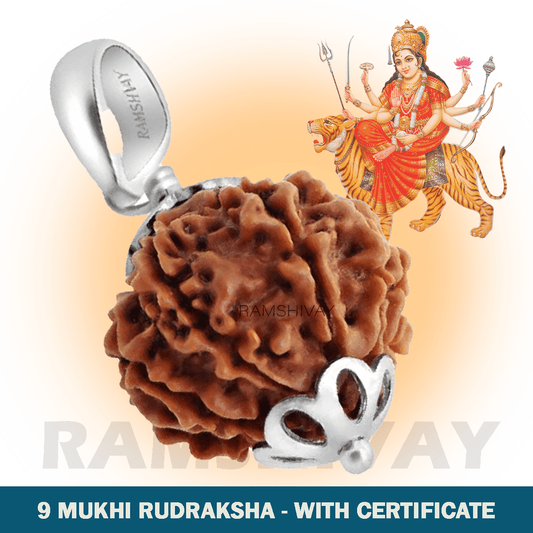 Original 9 Mukhi Rudraksha with Lab Certificate for Strength & Protection – Ramshivay - Ramshivay