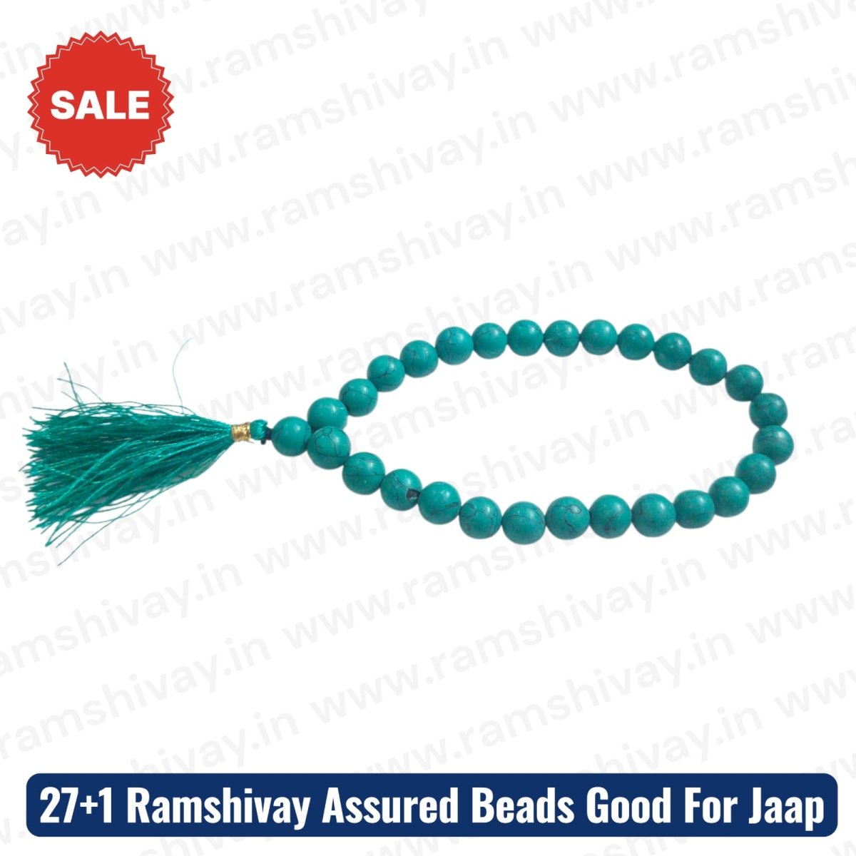 Original Turquoise Mala 27+1 Beads with Lab Certificate | 8MM Firoza Mala – Ramshivay - Ramshivay