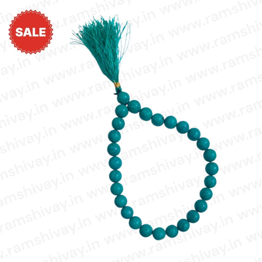 Original Turquoise Mala 27+1 Beads with Lab Certificate | 8MM Firoza Mala – Ramshivay - Ramshivay