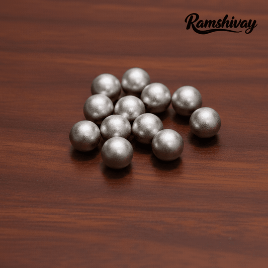 Parad Beads Set of 11 with Lab Certification | 8 - 9MM Beads for Spiritual Healing & Protection – Ramshivay - Ramshivay