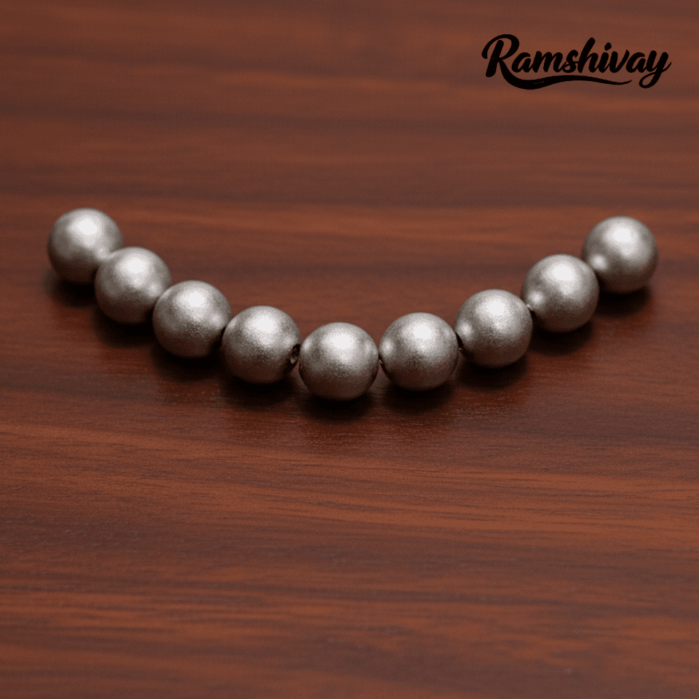 Parad Beads Set of 11 with Lab Certification | 8 - 9MM Beads for Spiritual Healing & Protection – Ramshivay - Ramshivay
