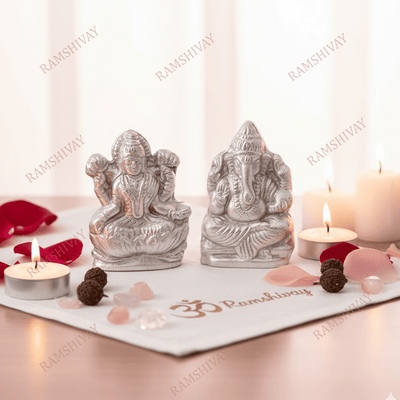 Parad Lakshmi Ganesh Idol - Lab Certified Pure Mercury Lakshmi Ganesha – Ramshivay
