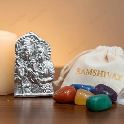 Parad Shiv Pariwar Idol - Lab Certified Pure Mercury Shiv Family – Ramshivay
