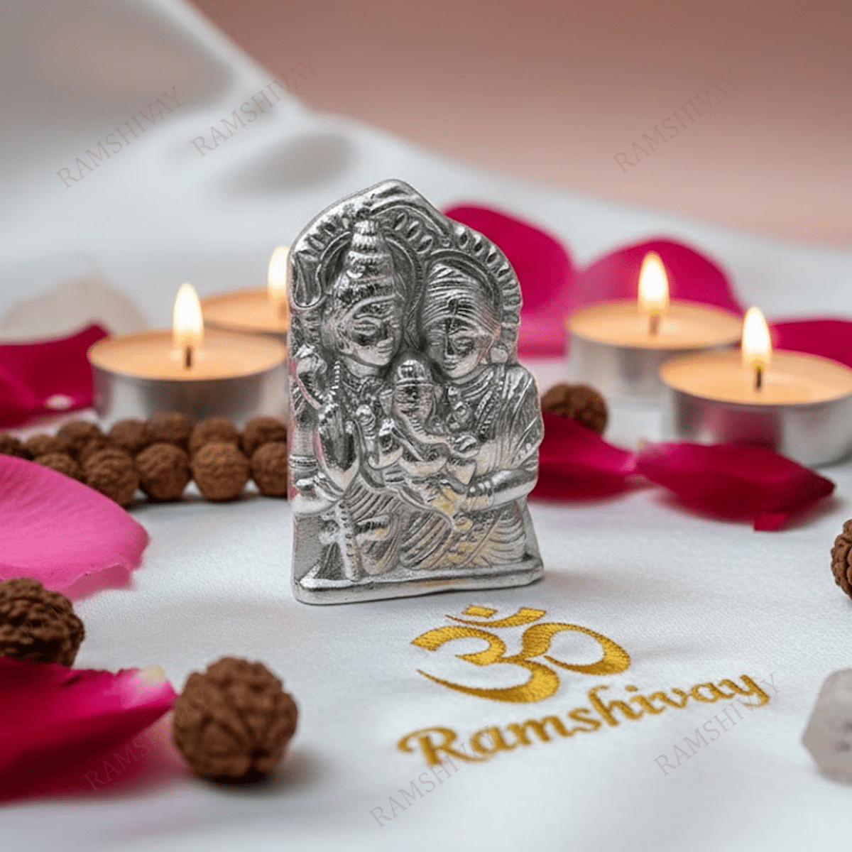 Parad Shiv Pariwar Idol - Lab Certified Pure Mercury Shiv Family – Ramshivay - Ramshivay