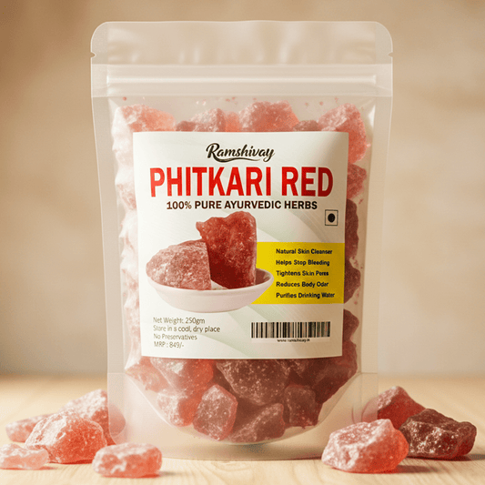 Phitkari Lal (Red Alum) – Natural Potassium Red Alum with Ayurvedic Healing Benefits | Skin, Detox & Remedies Use – Ramshivay - Ramshivay