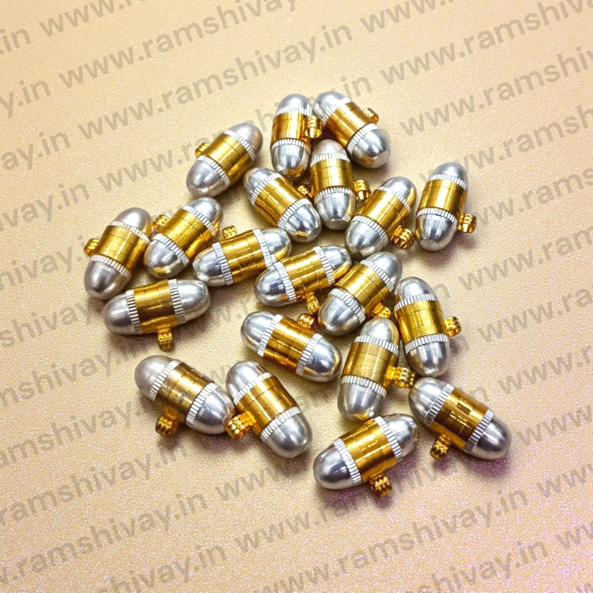 Pure Brass Taweez | Silver Plated Brass Ka Tabiz with Bhojpatra & Thread | Spiritual Protection Amulet – Ramshivay - Ramshivay