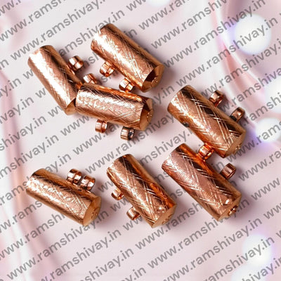 Pure Copper Dhol Style Taweez Tambe Ka Tabiz with Bhojpatra & Thread – Ramshivay