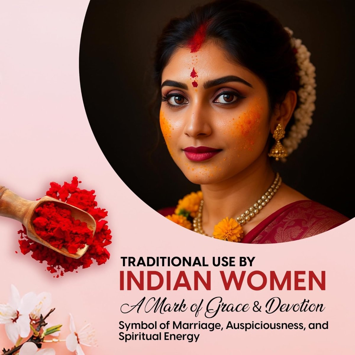 Pure Kumkum Powder/Roli with Pure Turmeric | Sacred Red Tika for Pooja, Tilak & Festivals – Ramshivay - Ramshivay