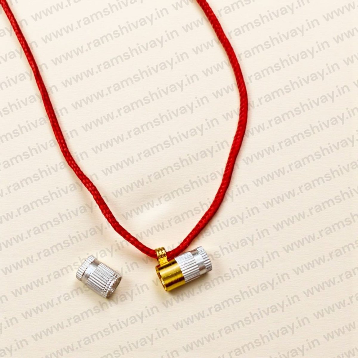 Pure White Metal & Brass Stylish Taweez with Free Thread & Bhojpatra | Protection & Good Luck – Ramshivay - Ramshivay