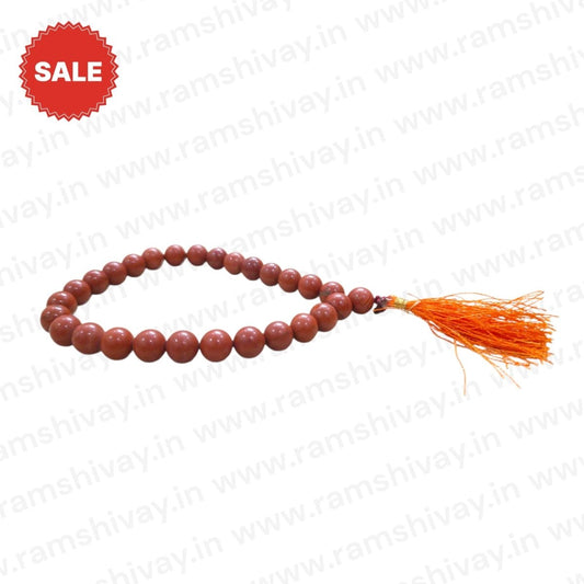 Red Jasper Crystal Japa Mala with 27+1 Beads | Healing, Meditation & Spiritual Use – Ramshivay - Ramshivay