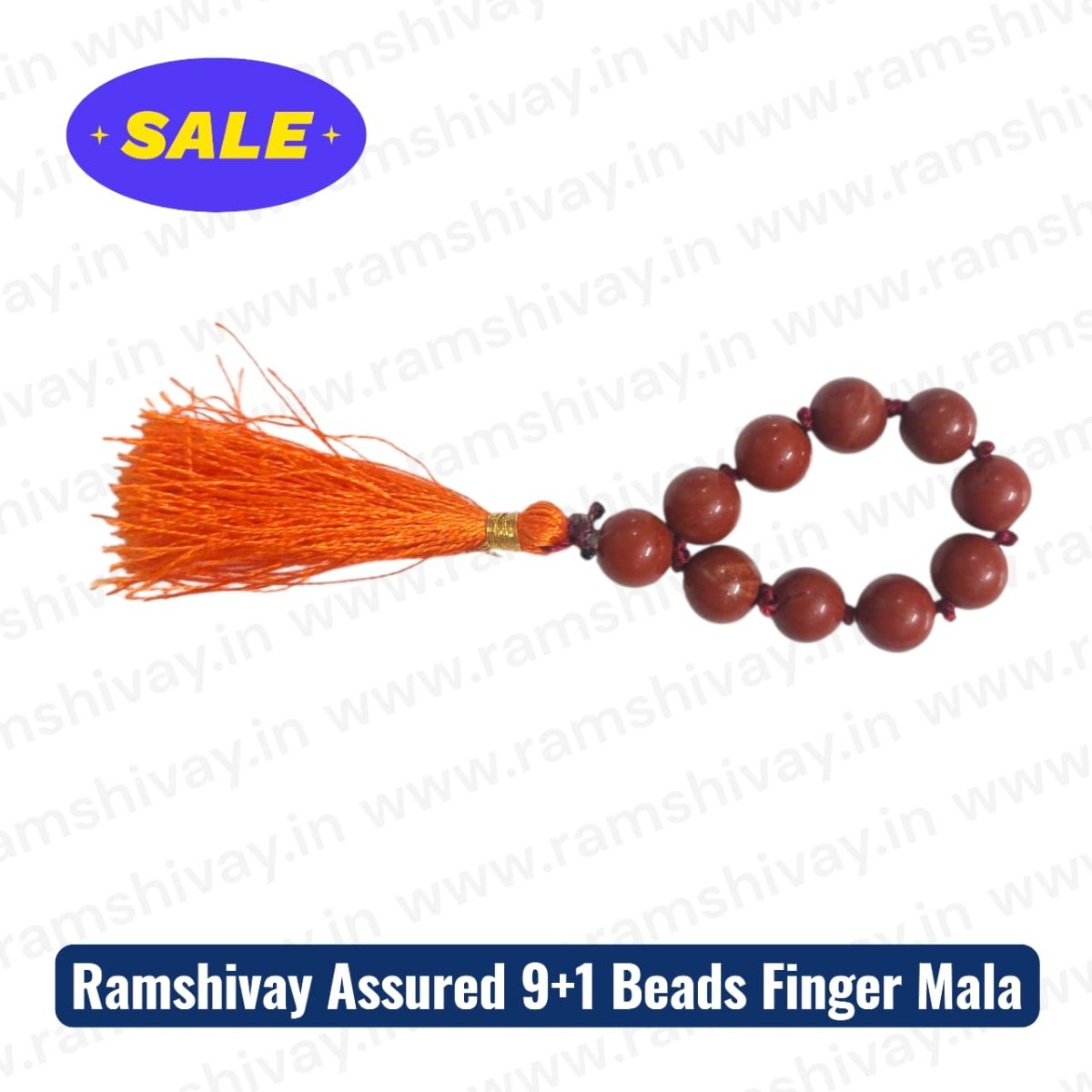 Red Jasper Finger Mala with 9+1 Beads 8mm Lab Certified | Easy Jaap & Travel - Friendly – Ramshivay - Ramshivay