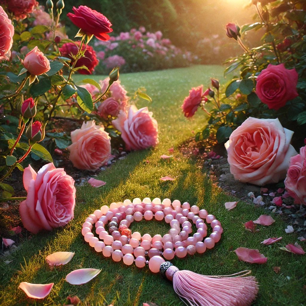 Rose Quartz Mala 8MM with Lab Certificate | 108+1 Beads for Love, Healing & Emotional Balance – Ramshivay - Ramshivay