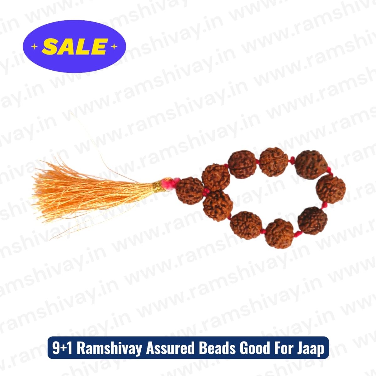 Rudraksha Finger Mala - 9+1 Beads with 5 Mukhi Rudraksha & Lab Certificate | Pocket - Friendly Jaap – Ramshivay - Ramshivay