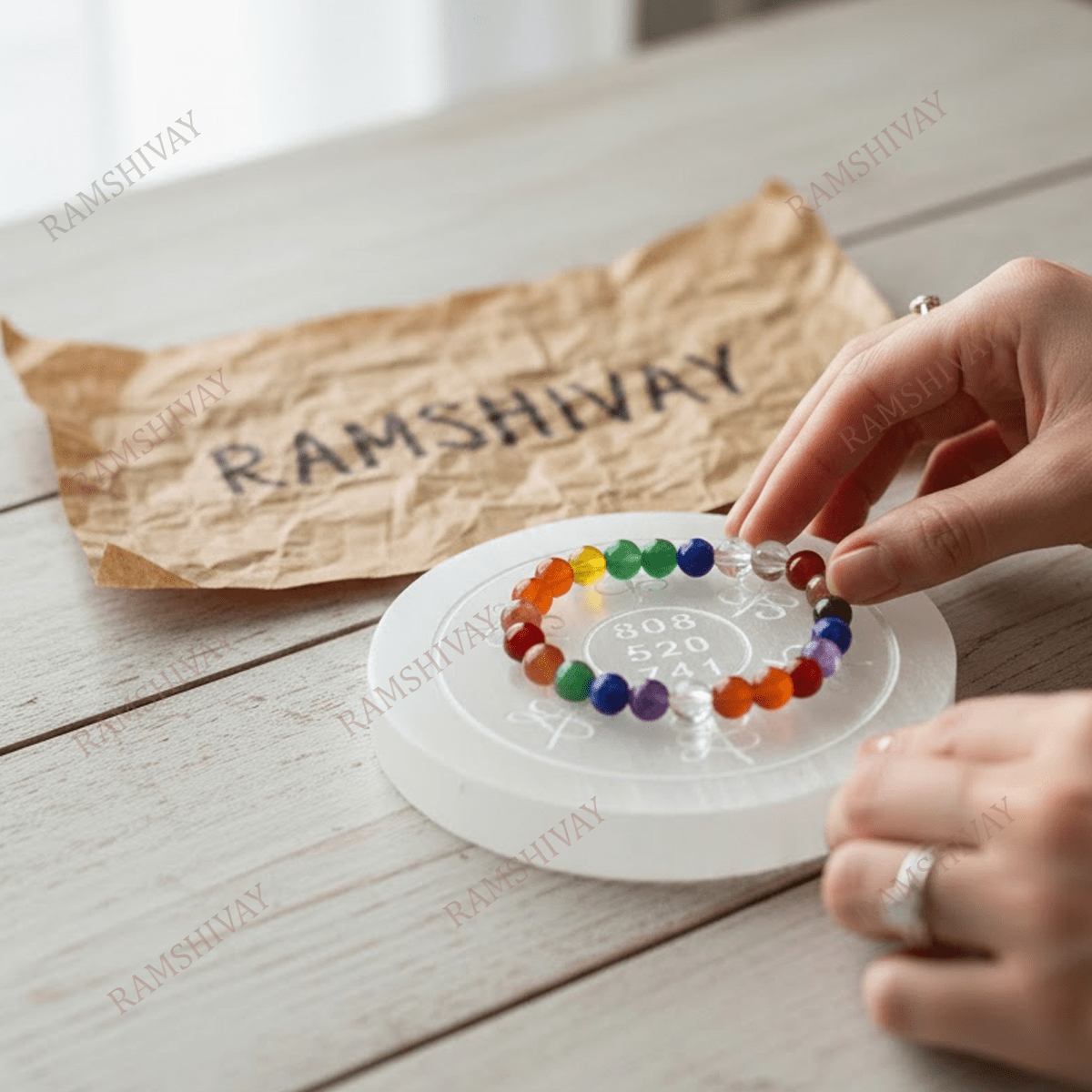 Selenite Charging Plate with Engraved Reiki Healing Numbers for Crystal Cleansing – Ramshivay - Ramshivay
