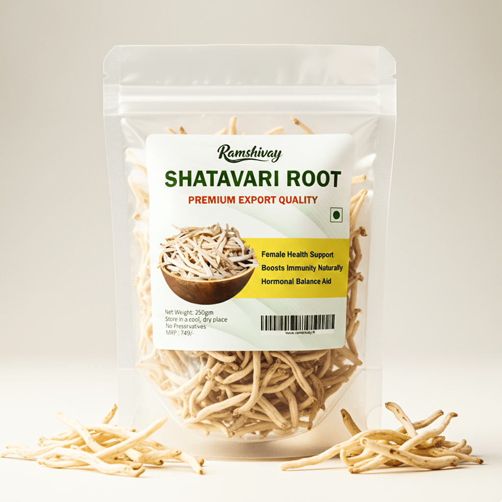 Shatavari Root Whole 250g with Non - GMO Purity | Ayurvedic Health & Female Wellness – Ramshivay - Ramshivay