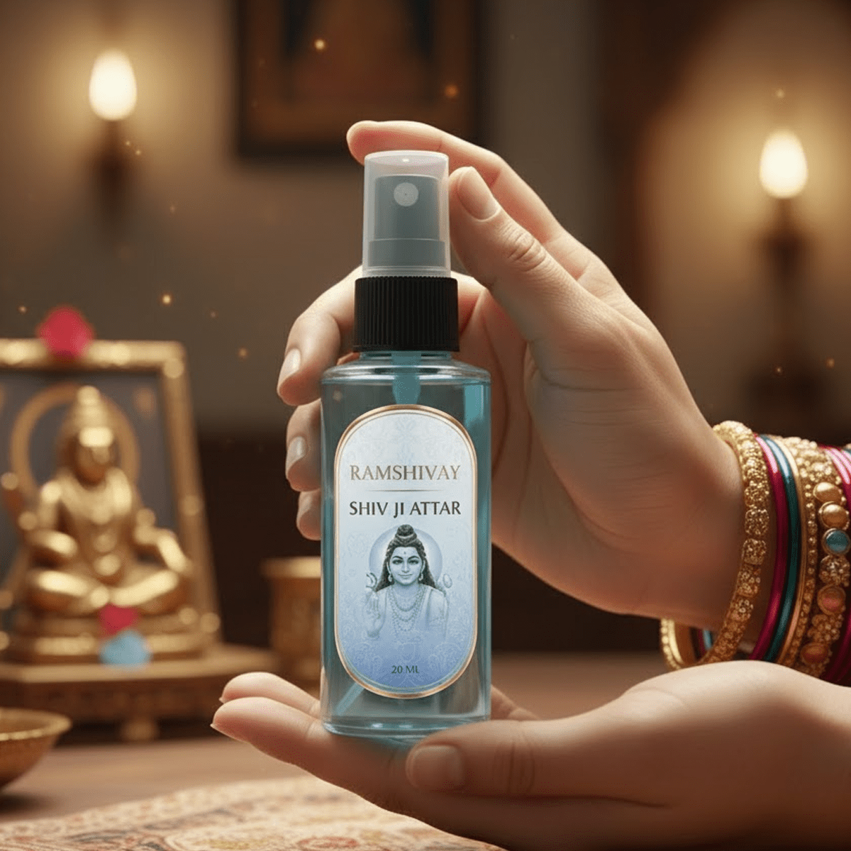 Shiv Ji Spray Attar - 20ml (Pack of 5) Floral Fragrance for Puja – Ramshivay - Ramshivay