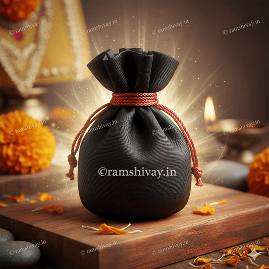 Shukar Dant Potli with Original Wild Boar Teeth | Home, Office & Factory Evil Eye Protection – Ramshivay - Ramshivay